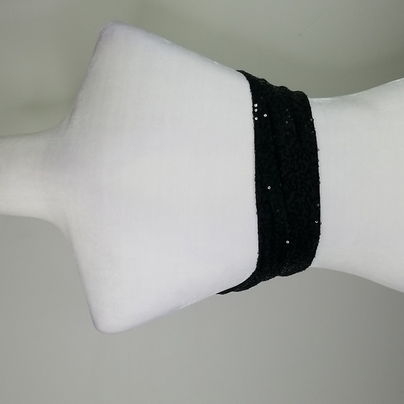 Top Secret Sequin Bandeau Black Size L - Picture 4 of 7
